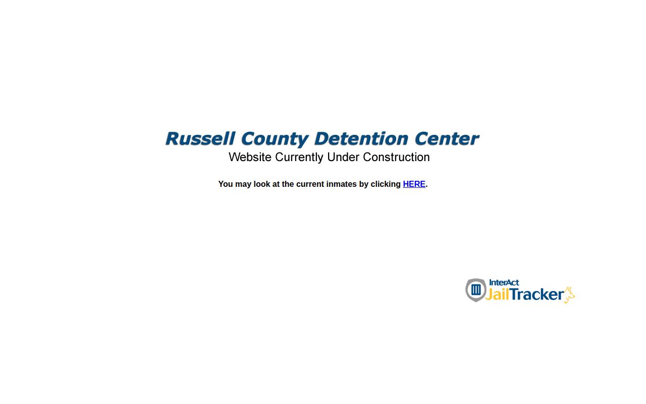 Russell County Detention Center website and inmate link