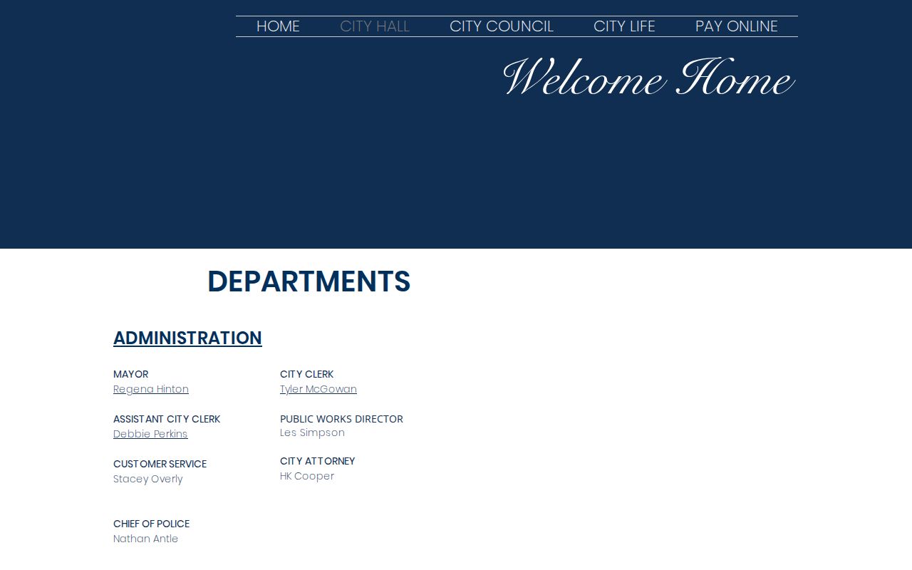 Jamestown Kentucky city departments and police contact