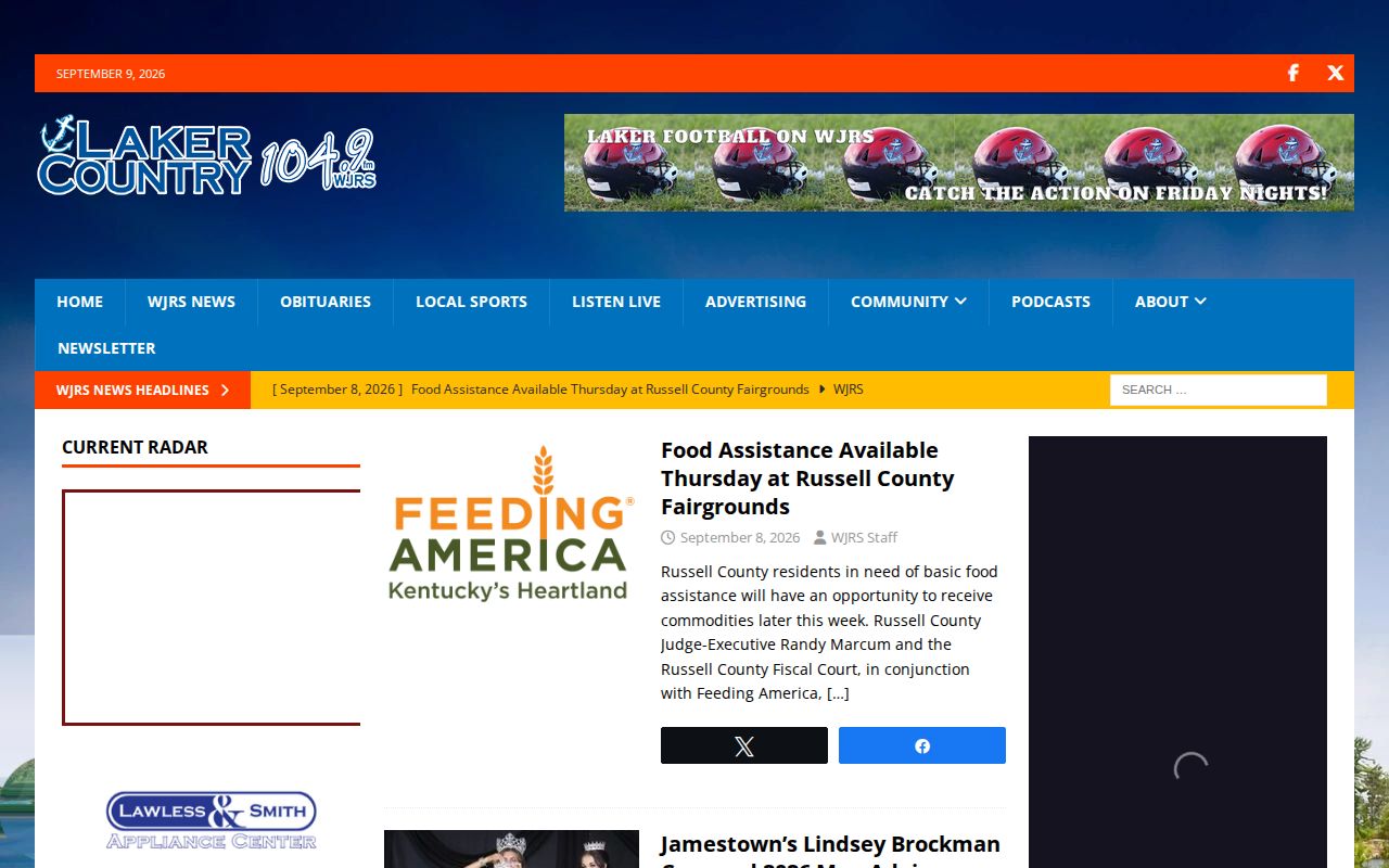 WJRS Laker Country local news page